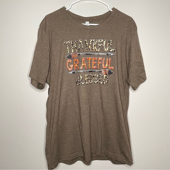 Thankful Grateful Blessed Short-Sleeve Tee (X-Large) - Picture 1 of 5